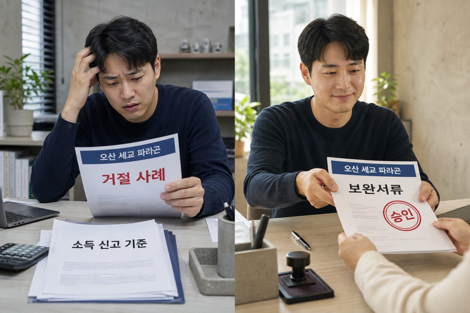 오산 세교 파라곤 중도금 집단대출 소득 신고 기준과 거절 사례