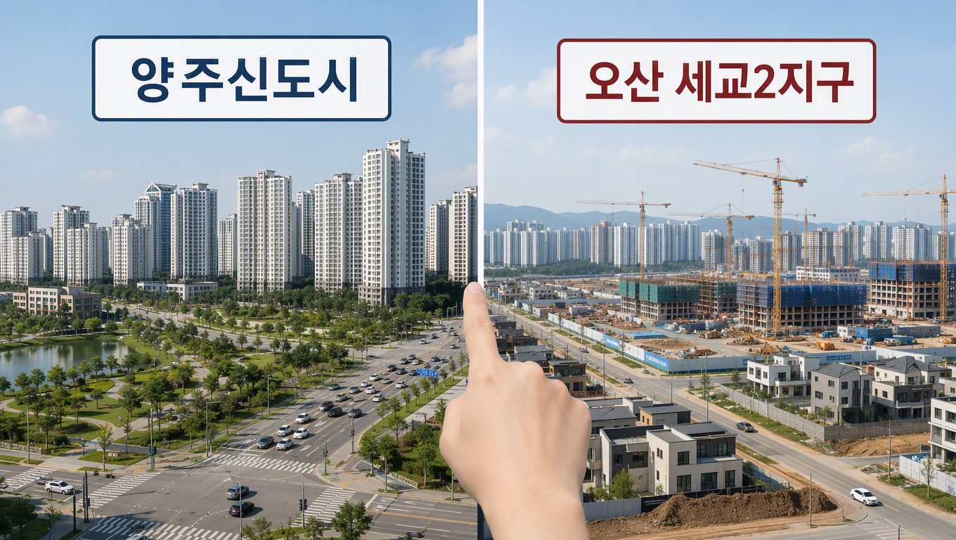 양주신도시와 오산 세교2지구 생활환경 비교