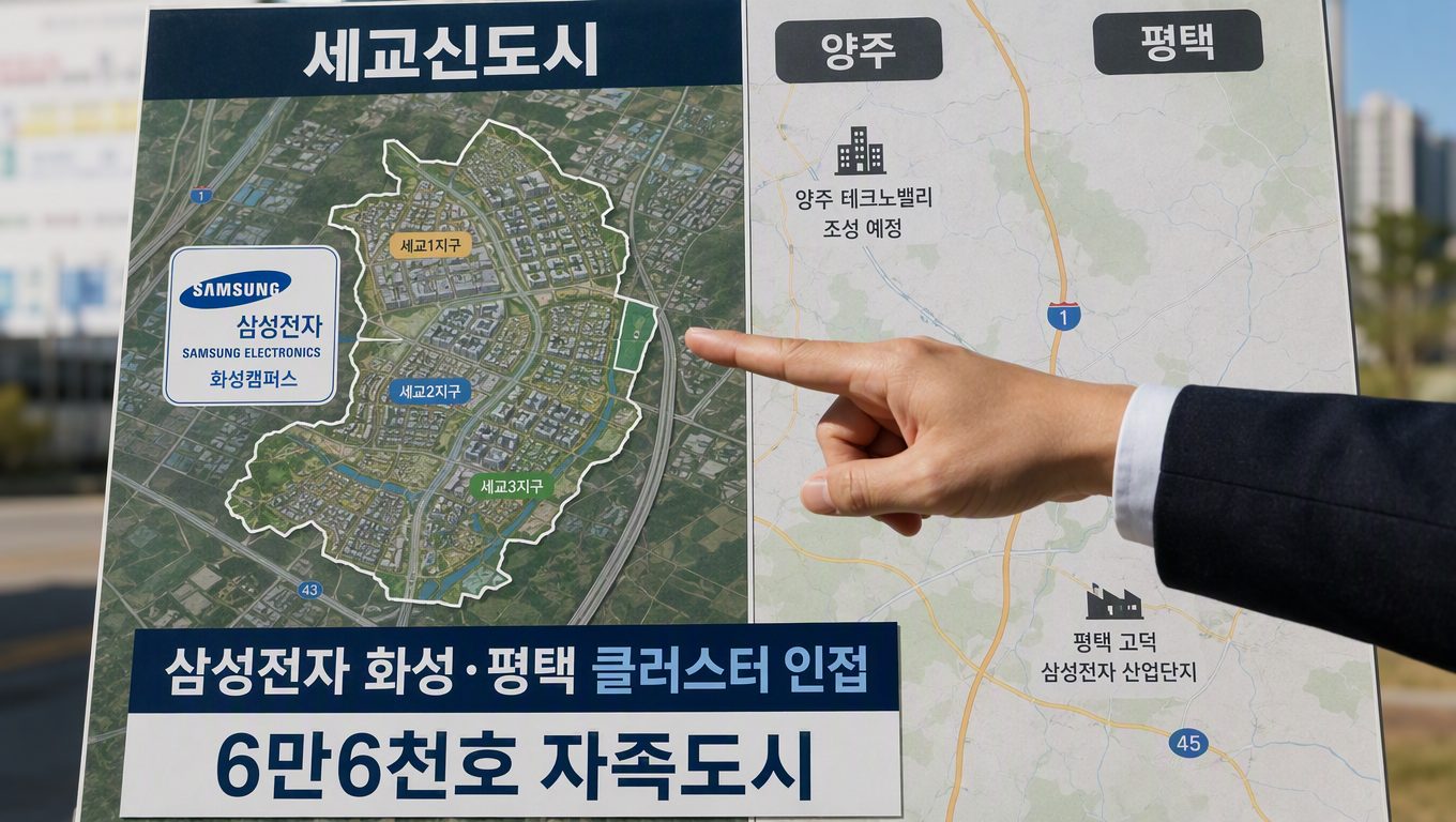세교신도시 전망을 양주·평택 신도시와 비교할 때 다른 점