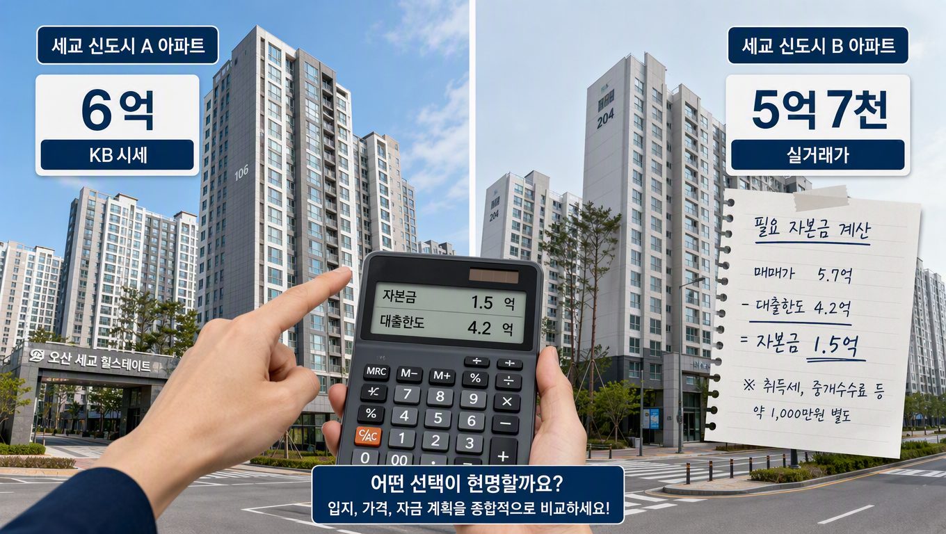 경기도 6억대 아파트 구매 전 세교신도시 입지 조건을 체계적으로 평가하는 기준