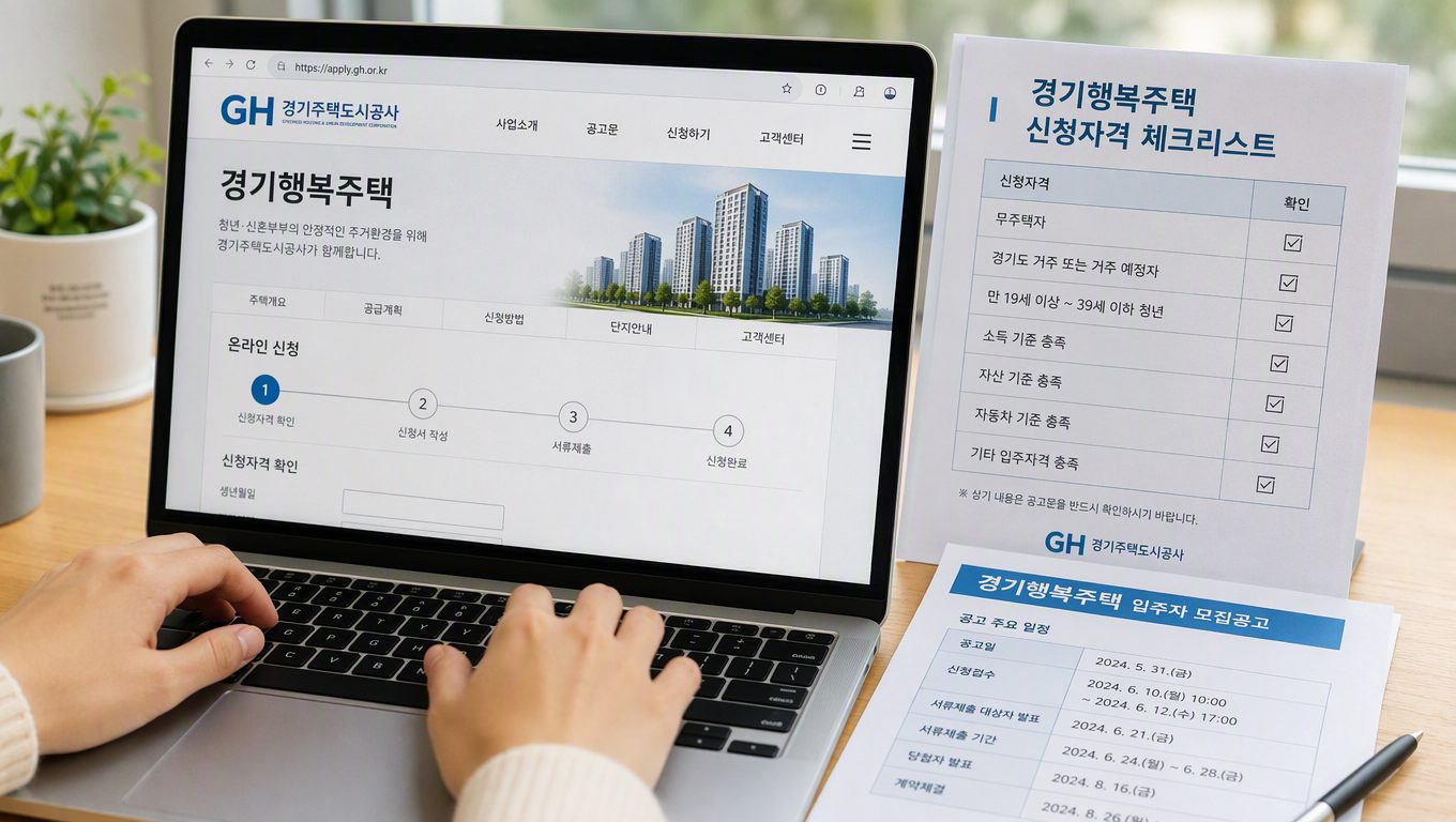 gh 청약신청 사이트와 경기행복주택 모집 기준