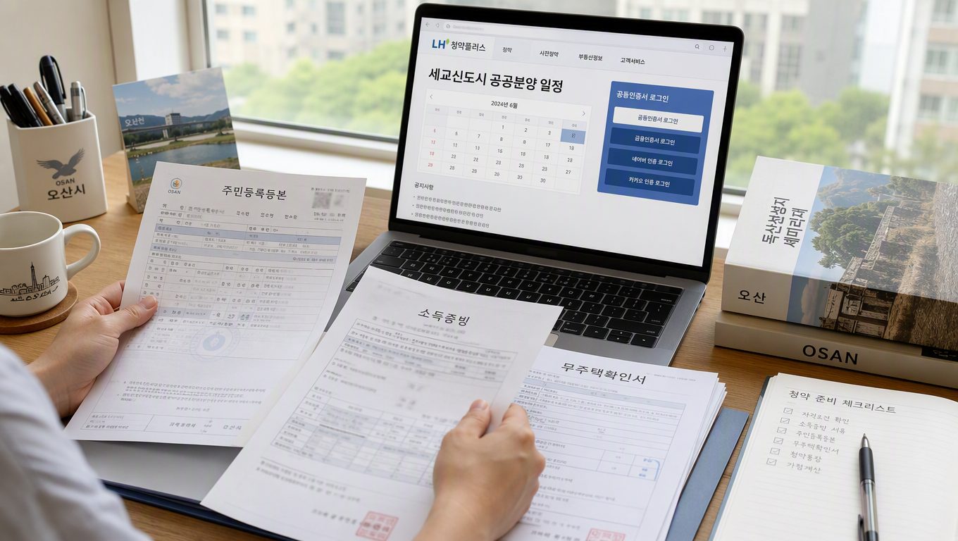 세교신도시 공공 분양 일정과 신청 준비사항