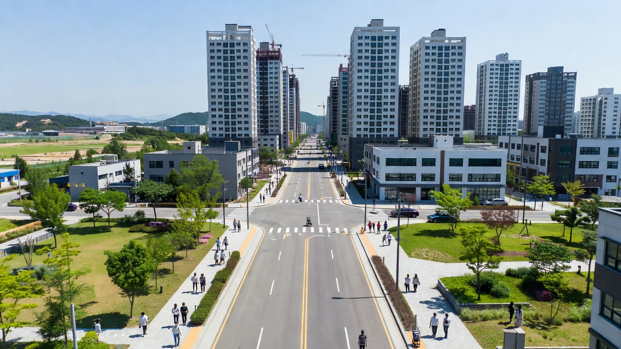 평택 부동산 시장의 입지 강점을 보여주는 도시 개발 모습