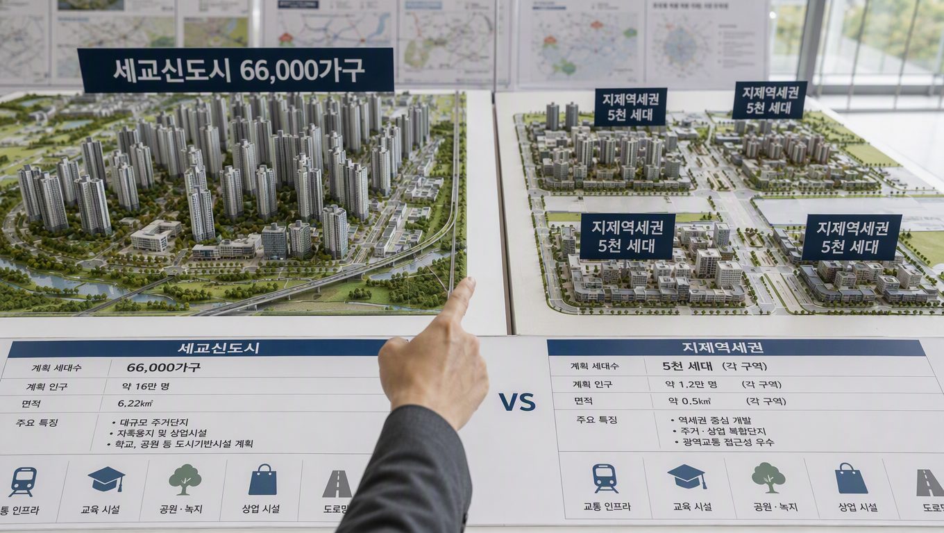 평택 부동산 현황, 세교신도시와 지제역세권 개발 규모·입지 비교