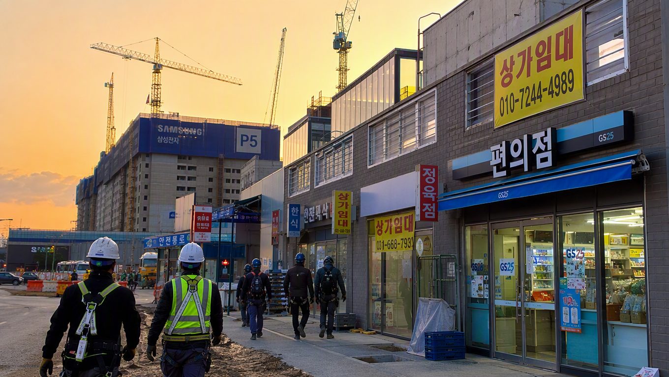 삼성전자 평택캠퍼스 p5 공사 재개와 세교 상가 전망