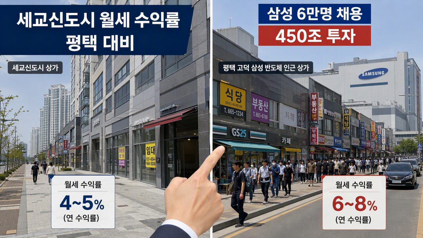 삼성 공장 채용이 세교신도시 상가 월세 수익률에 미치는 영향