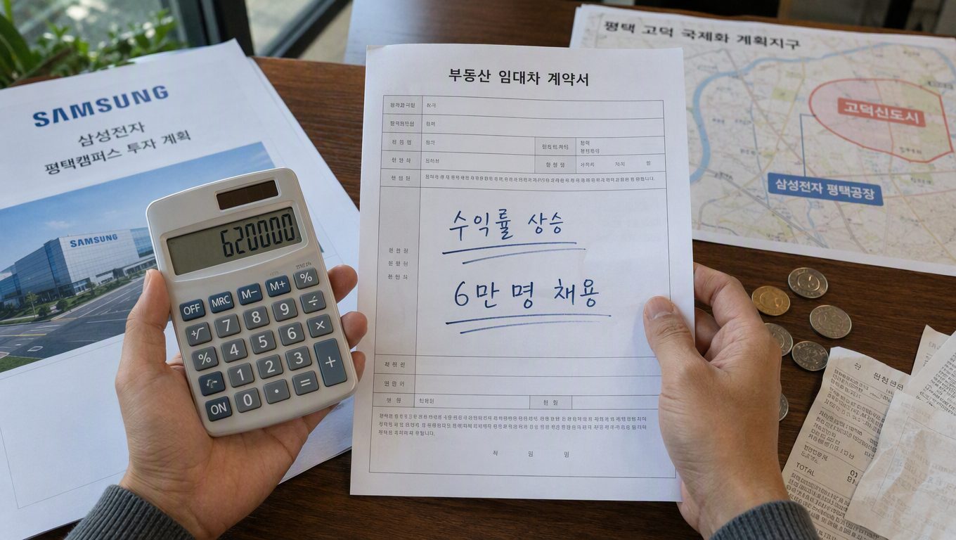 세교신도시 상가, 삼성 공장 채용 규모 확대에 따른 수익률 변화