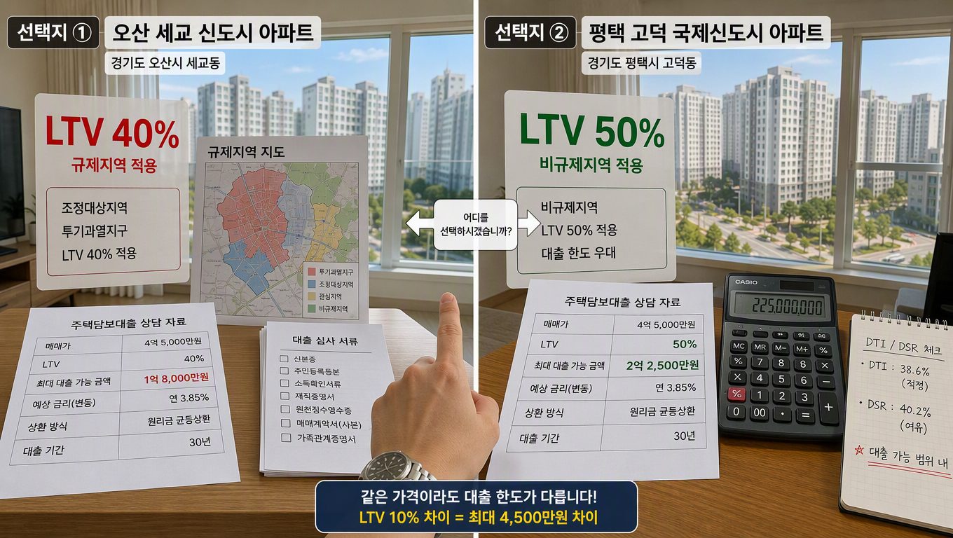 1주택자 주택담보대출 ltv 한도와 규제 적용 기준