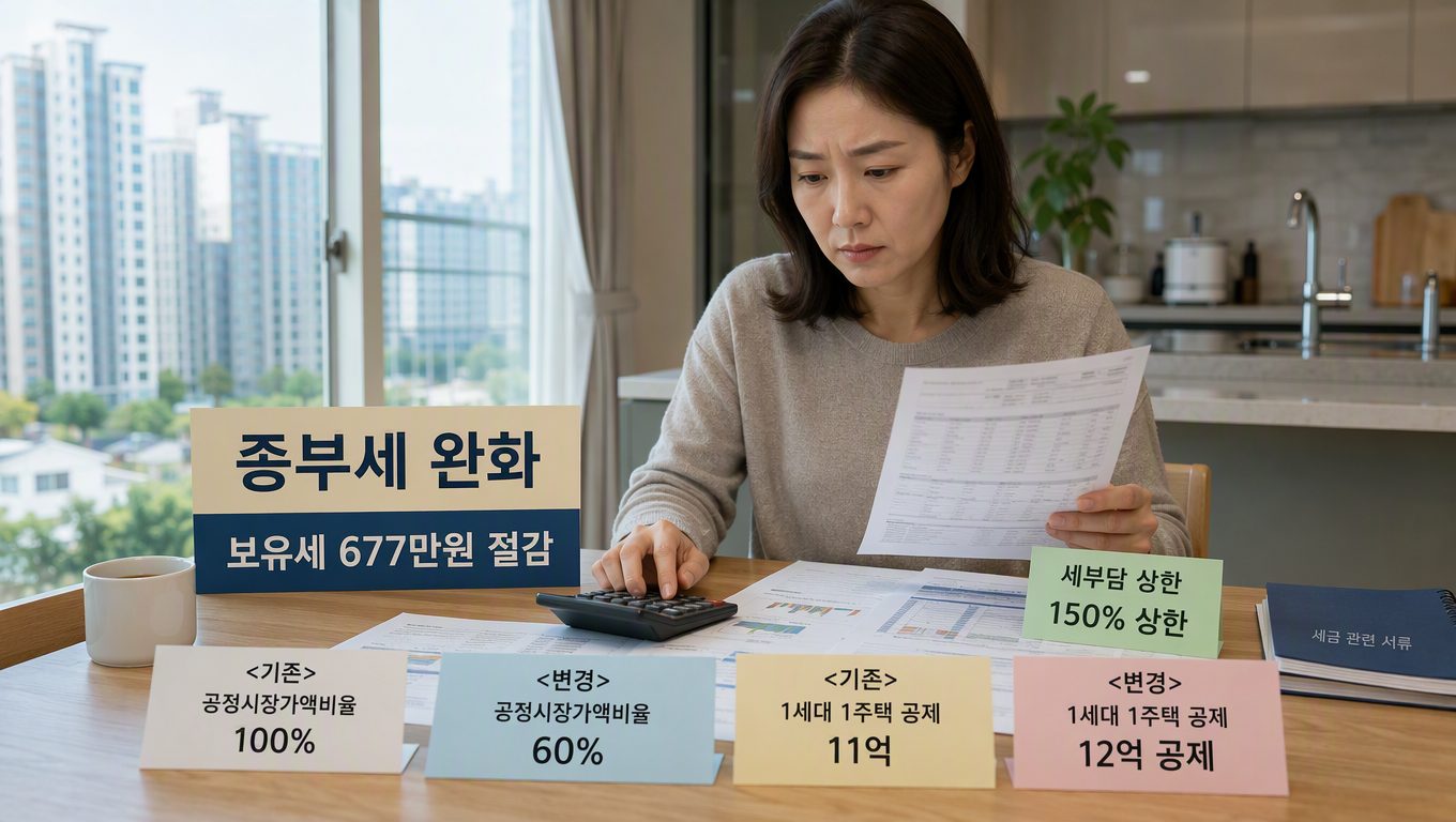 정부 1주택 종부세 완화가 세교신도시 아파트 보유세에 미치는 영향