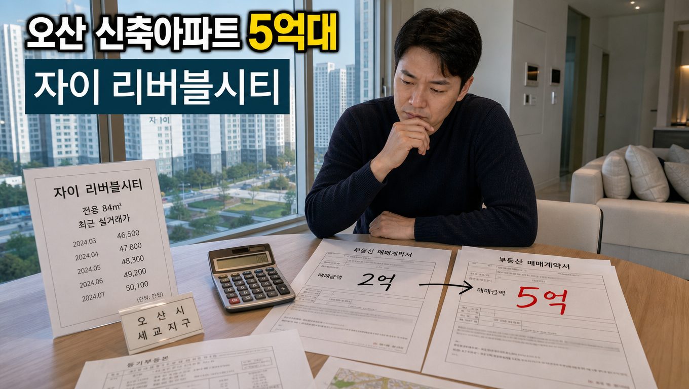 오산 신축아파트 5억대 실거래 가격 변화와 입지·시설 확인 방법