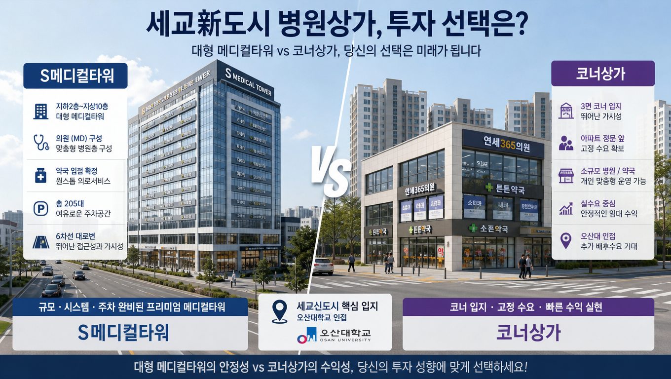 세교신도시 병원 상가 입지 사례와 성공 조건