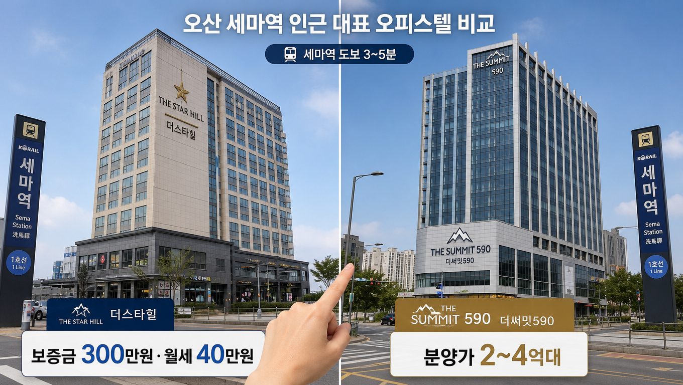 세마역 오피스텔 월세 보증금 분양가 위치