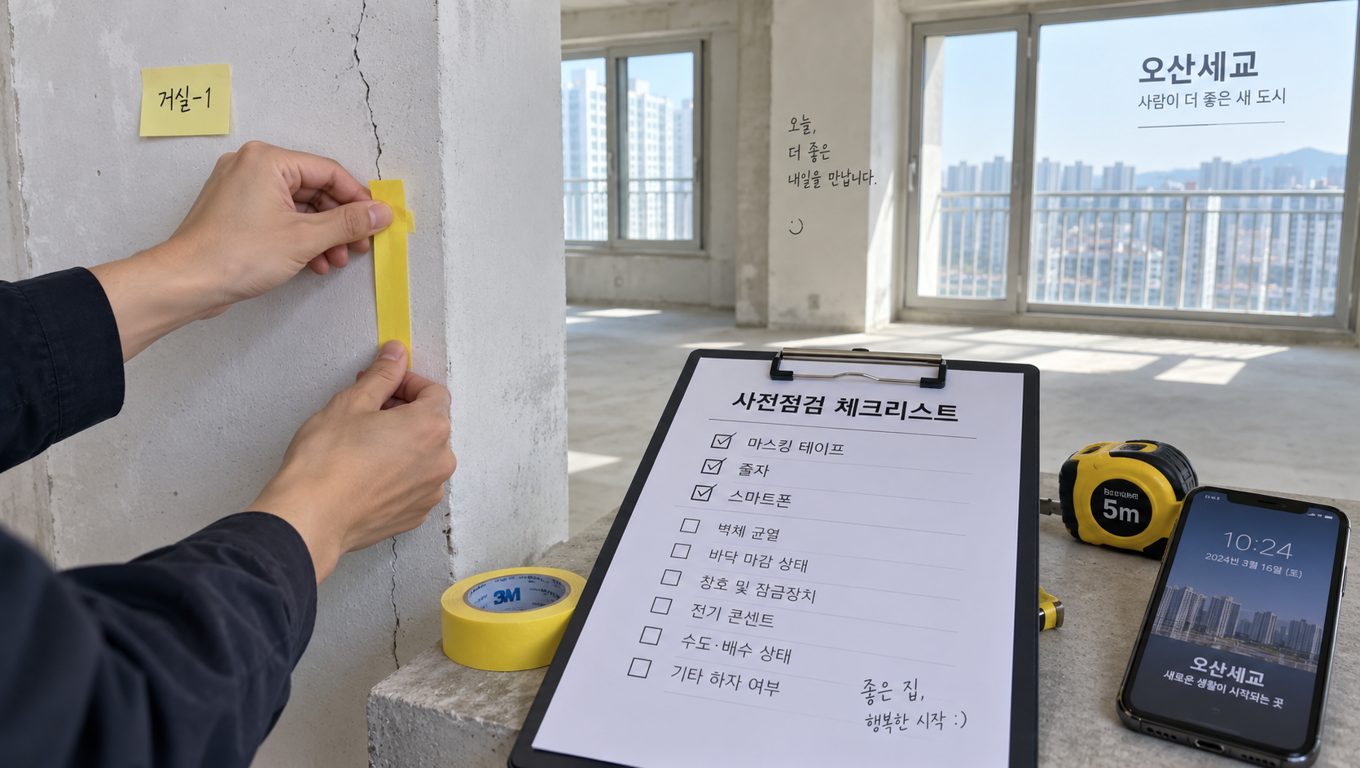 세교 신축 아파트 사전점검 기간과 하자 보수 일정