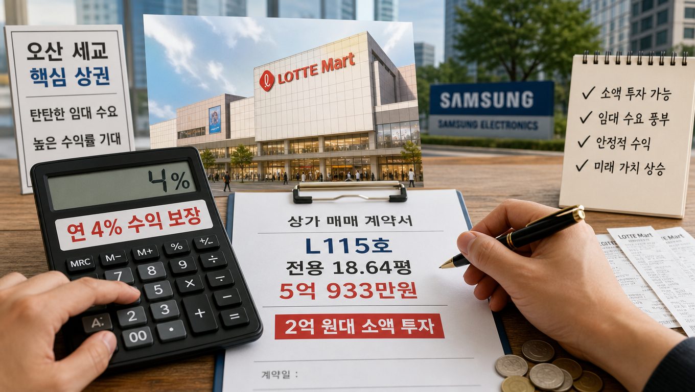 오산 세교 상가 매매 수익률