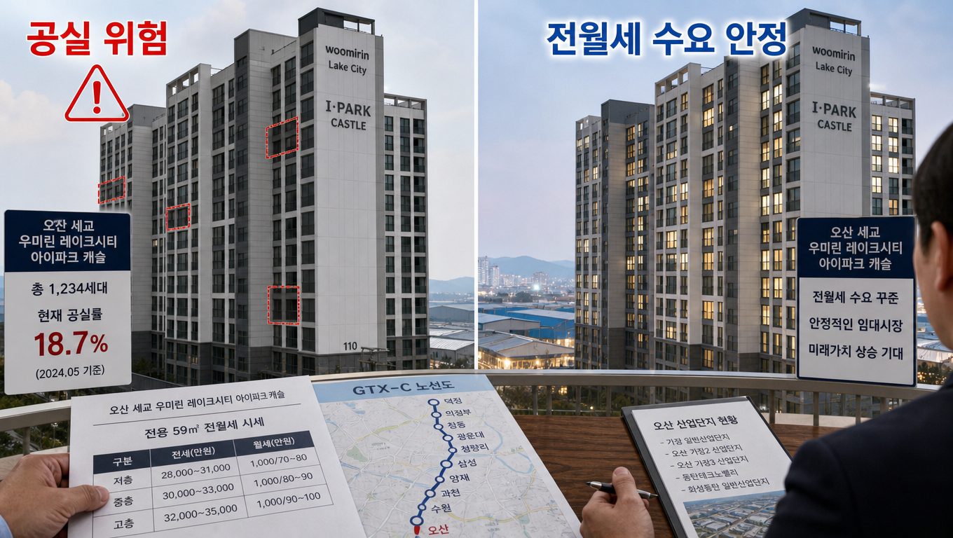 오산 미분양 아파트 투자 시 공실 위험과 GTX-C 영향